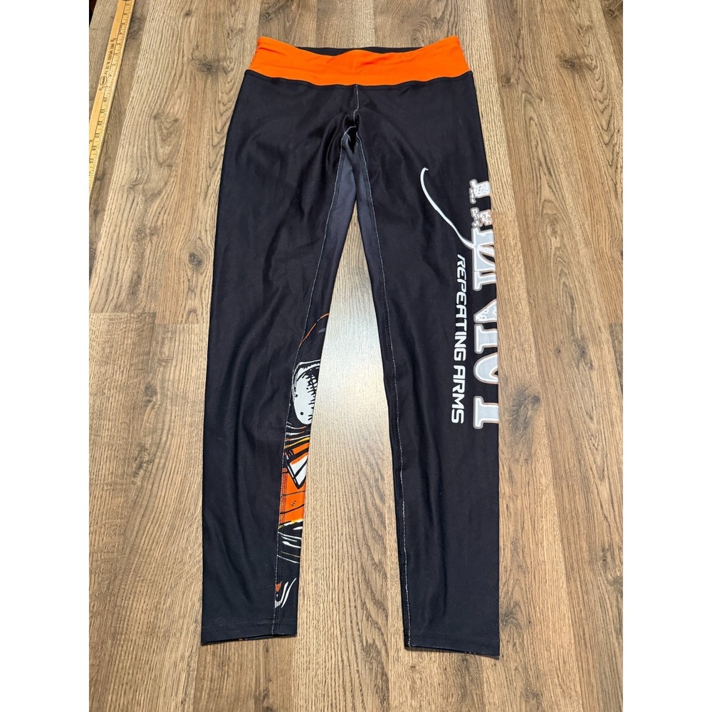 MOJO Pants, Women's Size Medium, Black Orange White, Leggings, Pull On